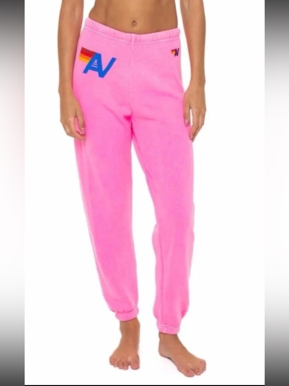 Aviator Nation Logo Sweatpant Joggers -Pink / Size Small